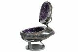 Amethyst Jewelry Box Geode On Stand - Gorgeous #78006-4